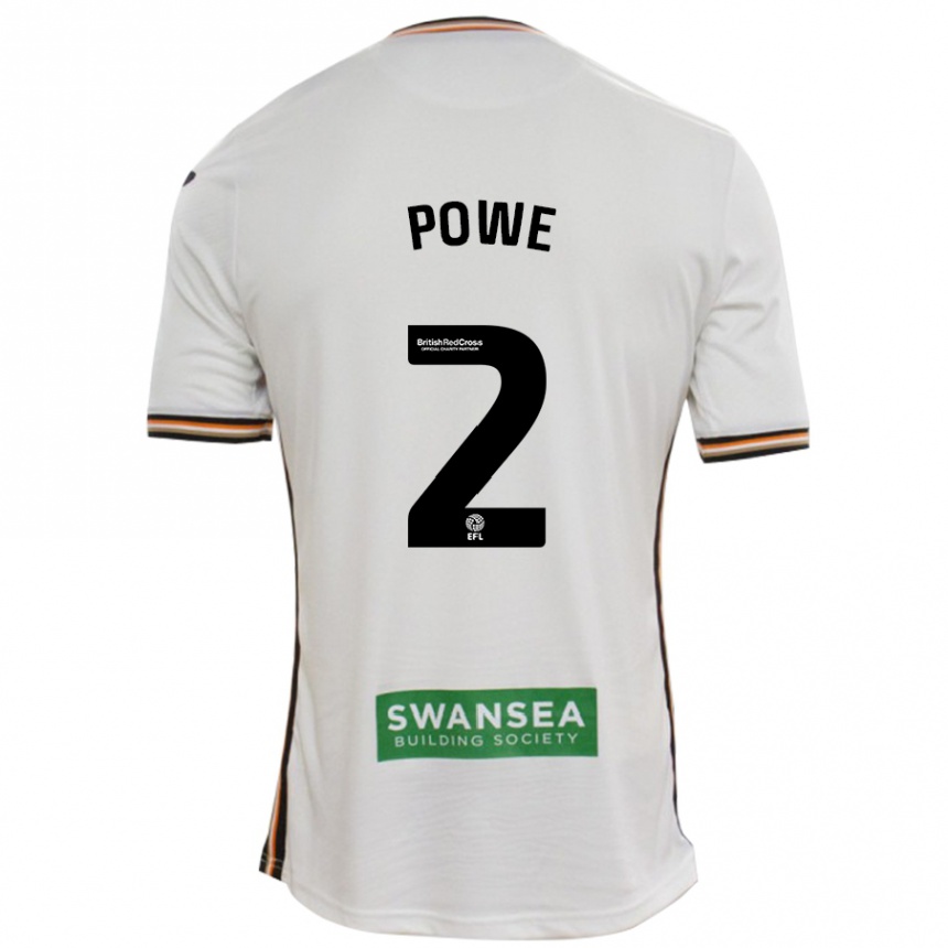 Women Football Alicia Powe #2 White Home Jersey 2024/25 T-Shirt Nz