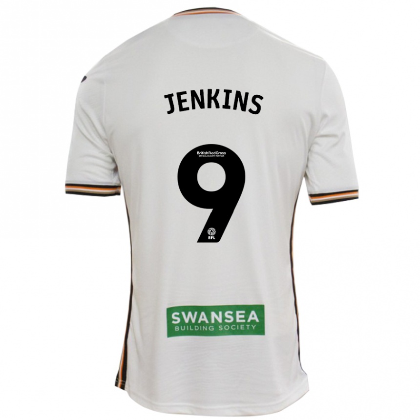 Women Football Nieve Jenkins #9 White Home Jersey 2024/25 T-Shirt Nz