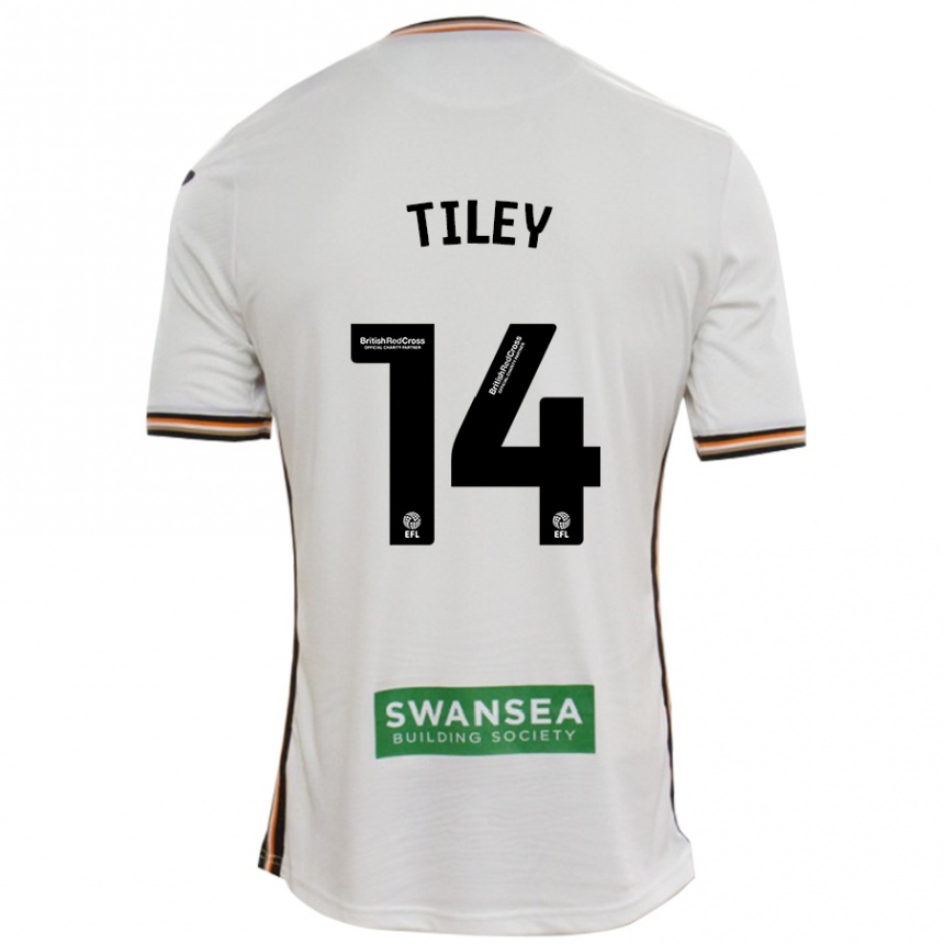 Women Football Chloe Tiley #14 White Home Jersey 2024/25 T-Shirt Nz