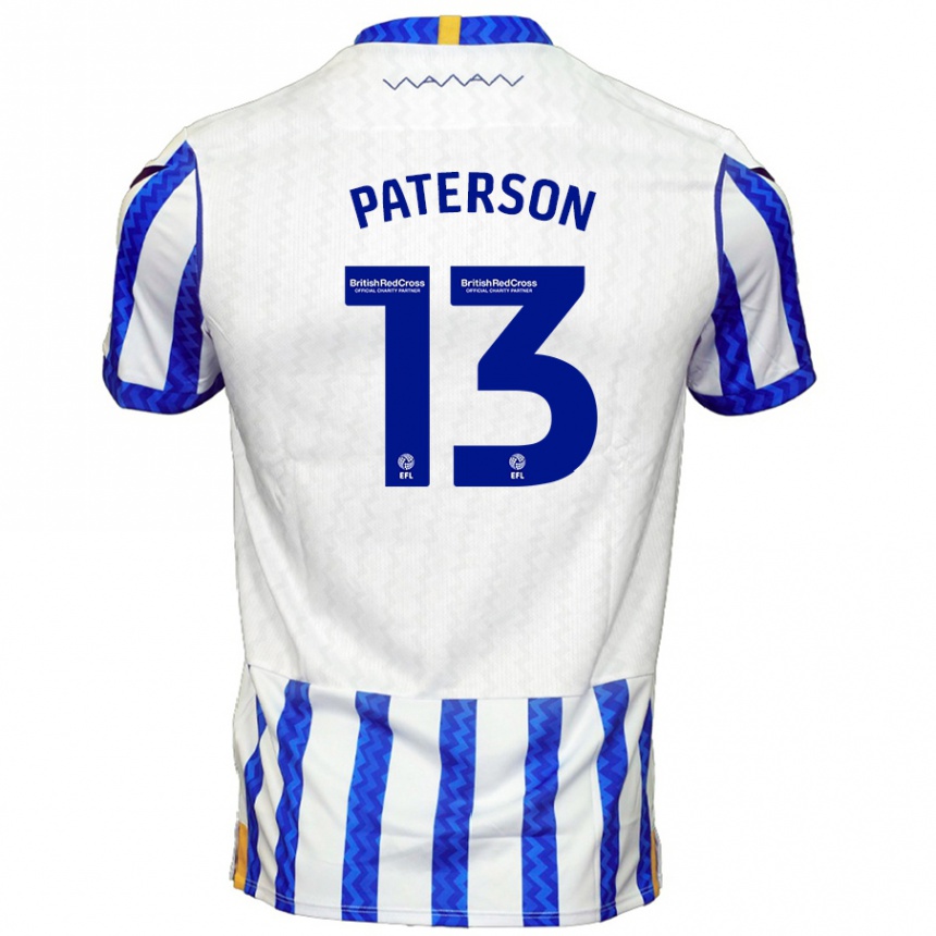 Women Football Callum Paterson #13 Blue White Home Jersey 2024/25 T-Shirt Nz