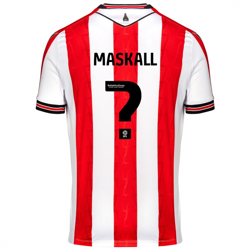 Women Football Josh Maskall #0 Red White Home Jersey 2024/25 T-Shirt Nz