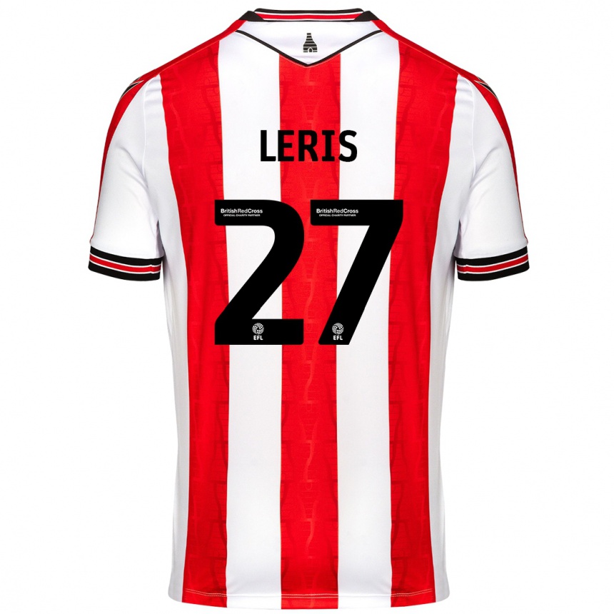 Women Football Mehdi Léris #27 Red White Home Jersey 2024/25 T-Shirt Nz