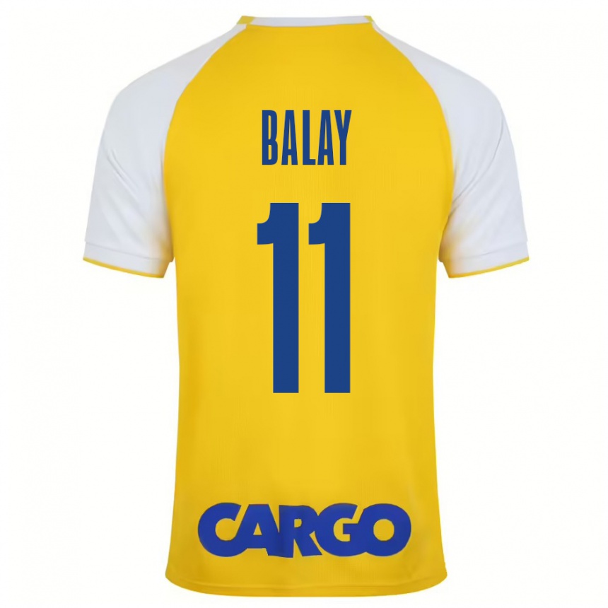 Women Football Yehuda Balay #11 Yellow White Home Jersey 2024/25 T-Shirt Nz