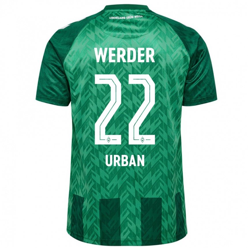 Women Football Linus Urban #22 Green Home Jersey 2024/25 T-Shirt Nz