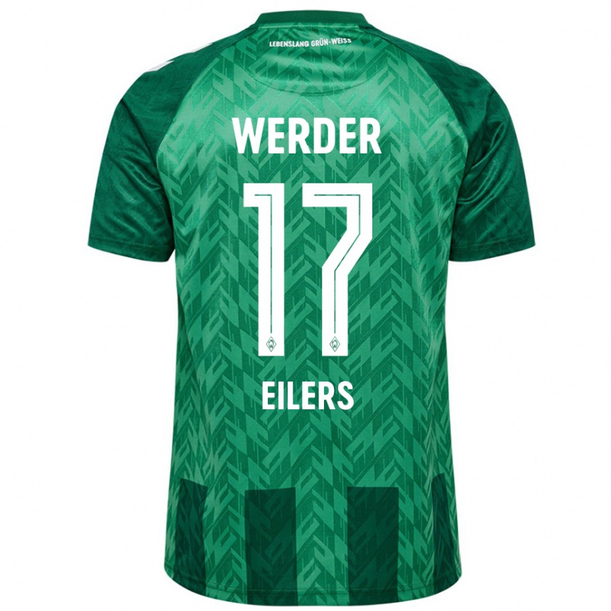 Women Football Jonas Eilers #17 Green Home Jersey 2024/25 T-Shirt Nz