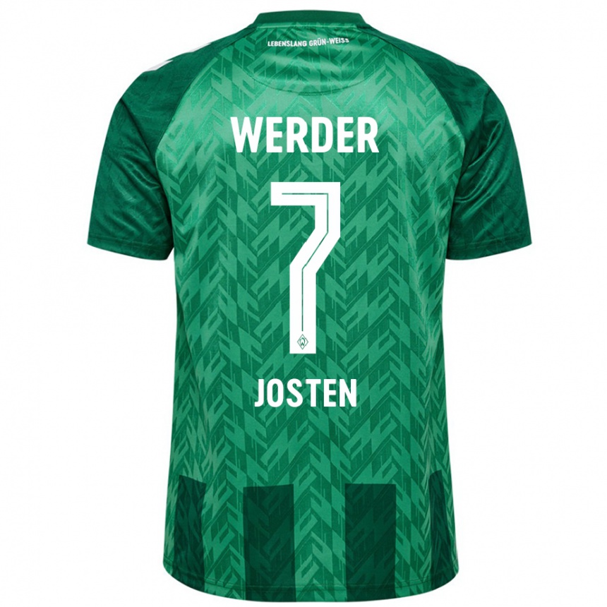 Women Football Lisa Josten #7 Green Home Jersey 2024/25 T-Shirt Nz