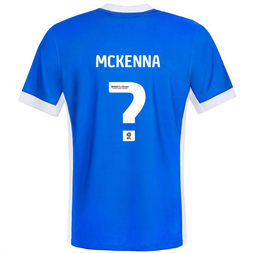 Women Football Rebecca Mckenna #0 Blue White Home Jersey 2024/25 T-Shirt Nz