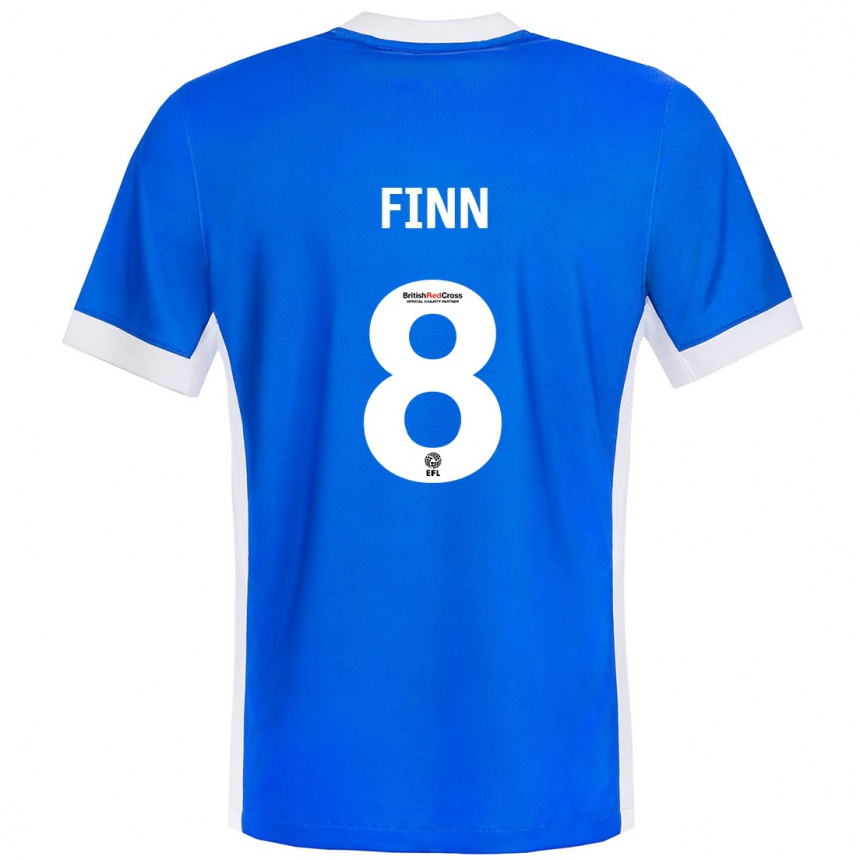 Women Football Jamie Finn #8 Blue White Home Jersey 2024/25 T-Shirt Nz