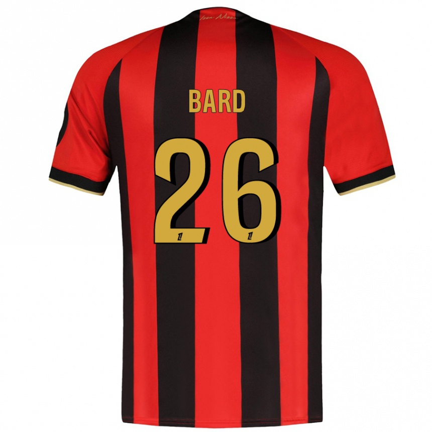 Women Football Melvin Bard #26 Red Black Home Jersey 2024/25 T-Shirt Nz