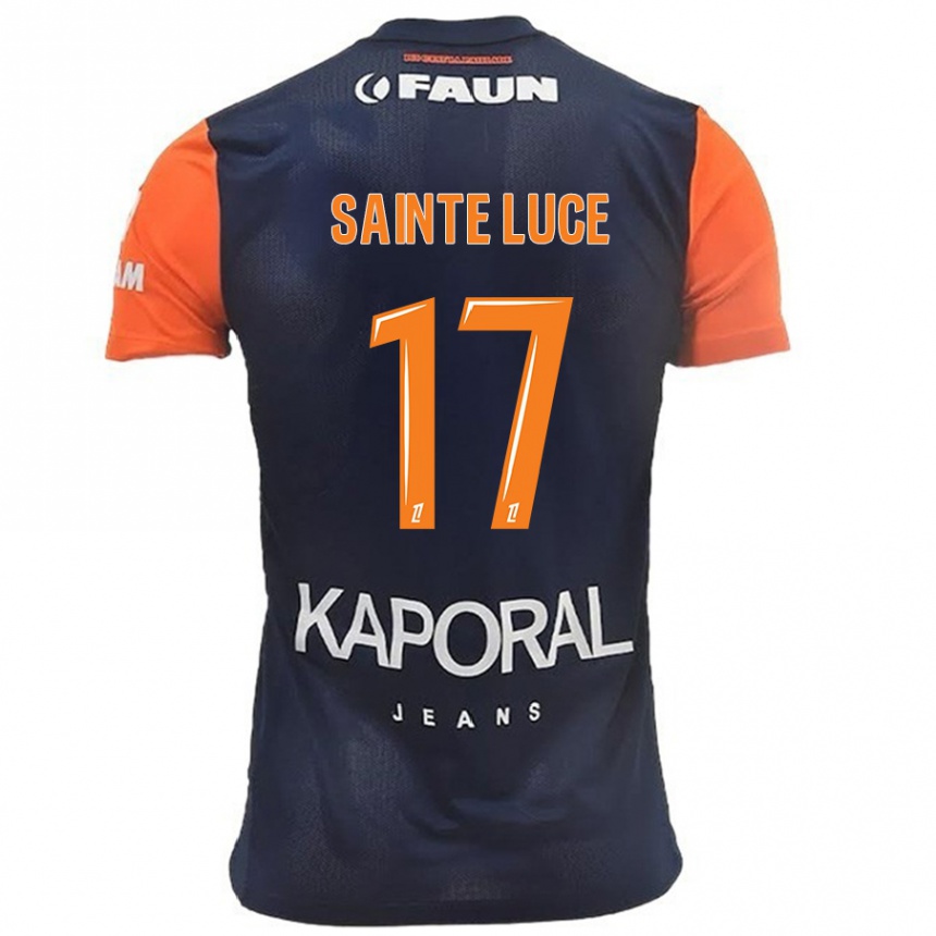 Women Football Théo Sainte-Luce #17 Navy Blue Orange Home Jersey 2024/25 T-Shirt Nz