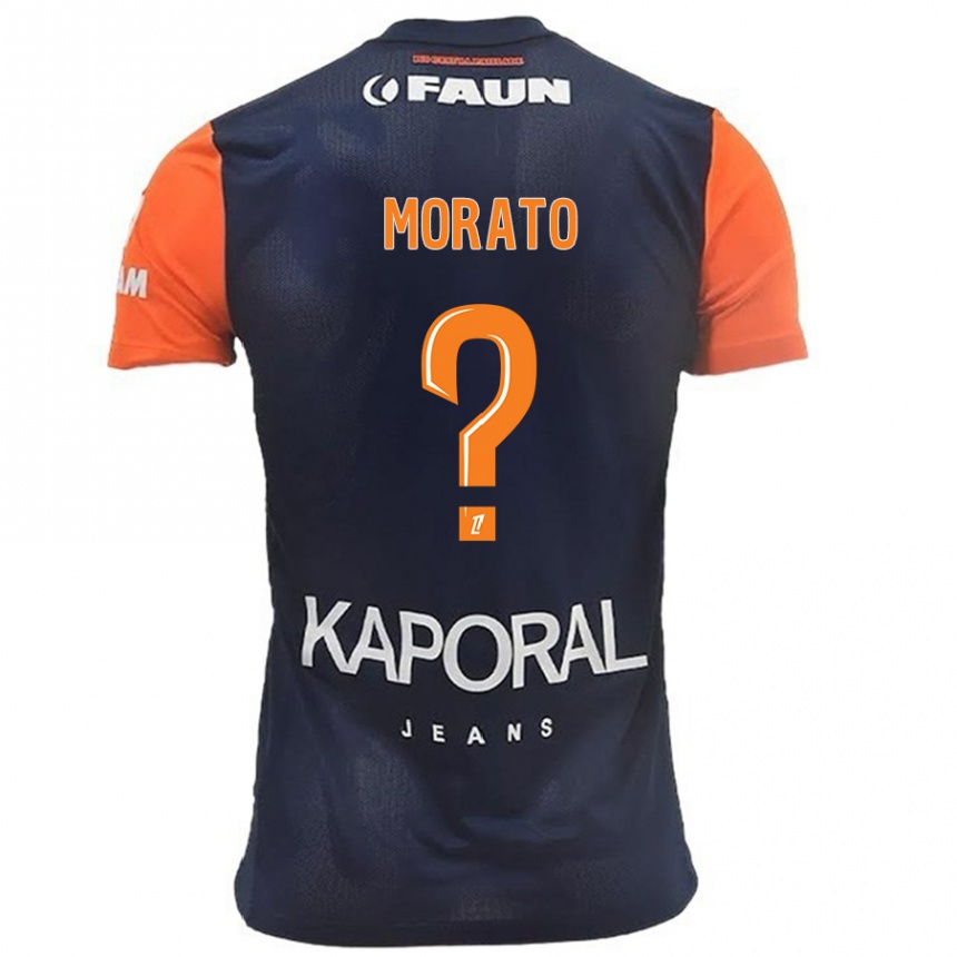 Women Football Pablo Morato #0 Navy Blue Orange Home Jersey 2024/25 T-Shirt Nz