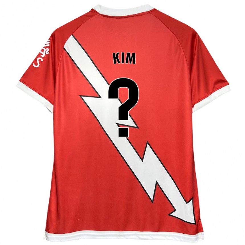 Women Football Nathaniel Kim #0 White Red Home Jersey 2024/25 T-Shirt Nz