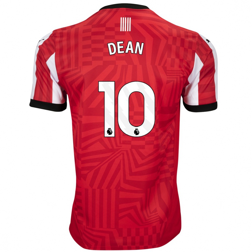 Women Football Rianna Dean #10 Red White Home Jersey 2024/25 T-Shirt Nz