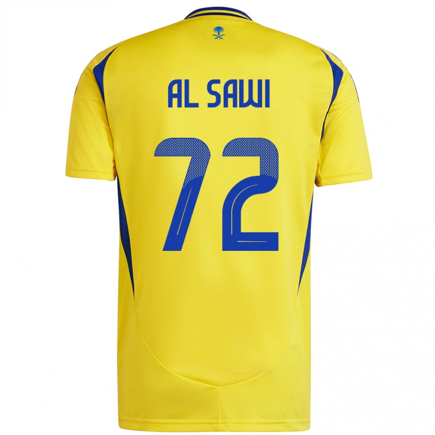 Women Football Etaf Al-Sawi #72 Yellow Blue Home Jersey 2024/25 T-Shirt Nz