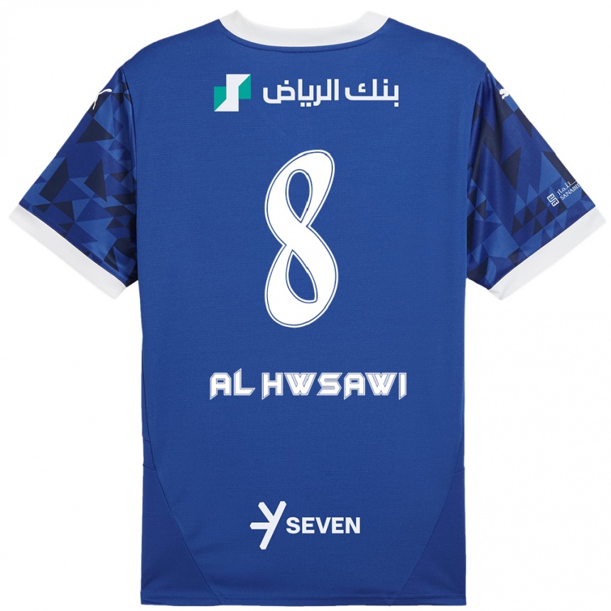 Women Football Al Bandari Al-Hwsawi #8 Dark Blue White Home Jersey 2024/25 T-Shirt Nz