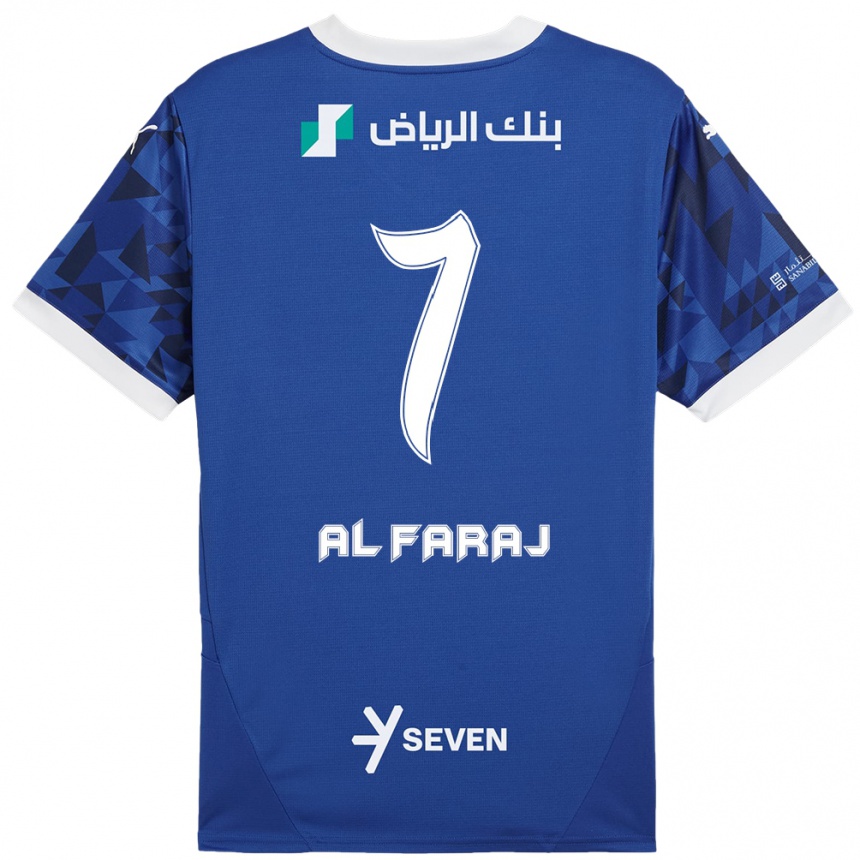 Women Football Salman Al-Faraj #7 Dark Blue White Home Jersey 2024/25 T-Shirt Nz