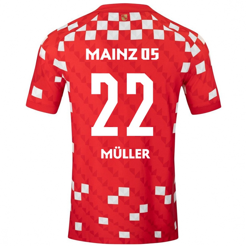 Women Football Tim Müller #22 White Red Home Jersey 2024/25 T-Shirt Nz