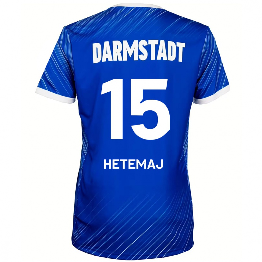 Women Football Gentrit Hetemaj #15 Blue White Home Jersey 2024/25 T-Shirt Nz