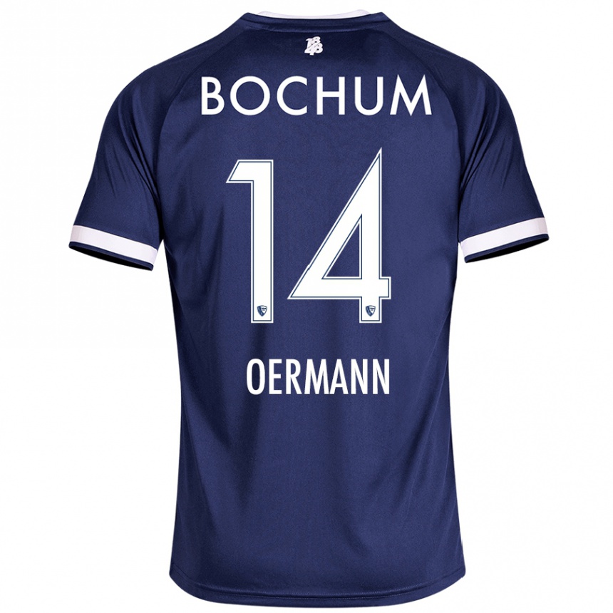 Women Football Tim Oermann #14 Dark Blue Home Jersey 2024/25 T-Shirt Nz