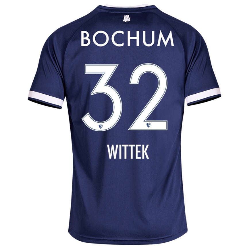 Women Football Maximilian Wittek #32 Dark Blue Home Jersey 2024/25 T-Shirt Nz