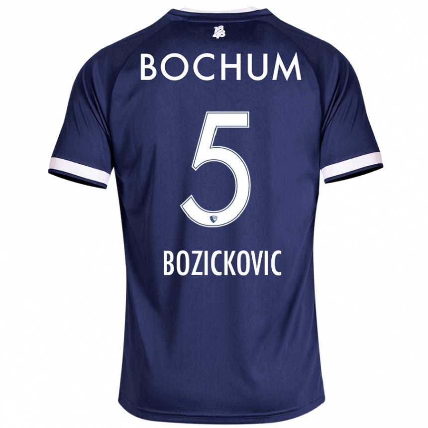 Women Football Niko Bozickovic #5 Dark Blue Home Jersey 2024/25 T-Shirt Nz