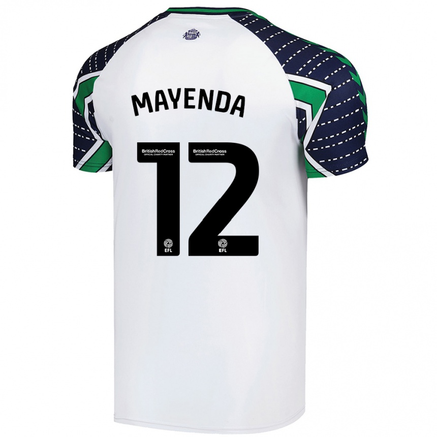 Women Football Eliezer Mayenda #12 White Away Jersey 2024/25 T-Shirt Nz