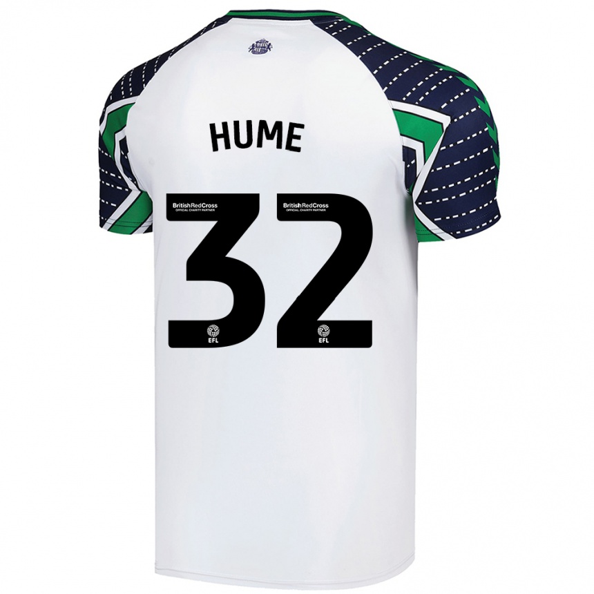 Women Football Trai Hume #32 White Away Jersey 2024/25 T-Shirt Nz