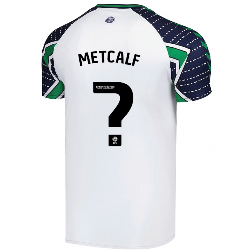 Women Football Ben Metcalf #0 White Away Jersey 2024/25 T-Shirt Nz