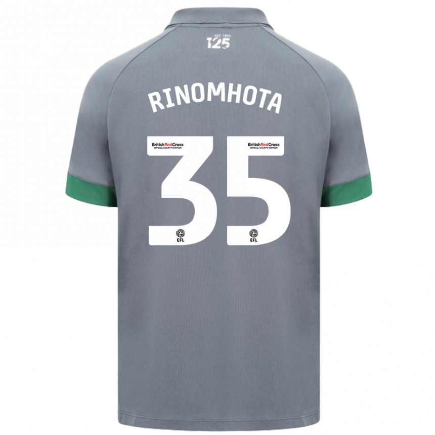 Women Football Andy Rinomhota #35 Dark Gray Away Jersey 2024/25 T-Shirt Nz