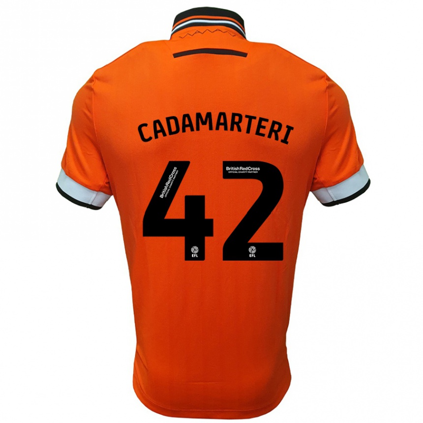 Women Football Bailey Cadamarteri #42 Orange White Away Jersey 2024/25 T-Shirt Nz