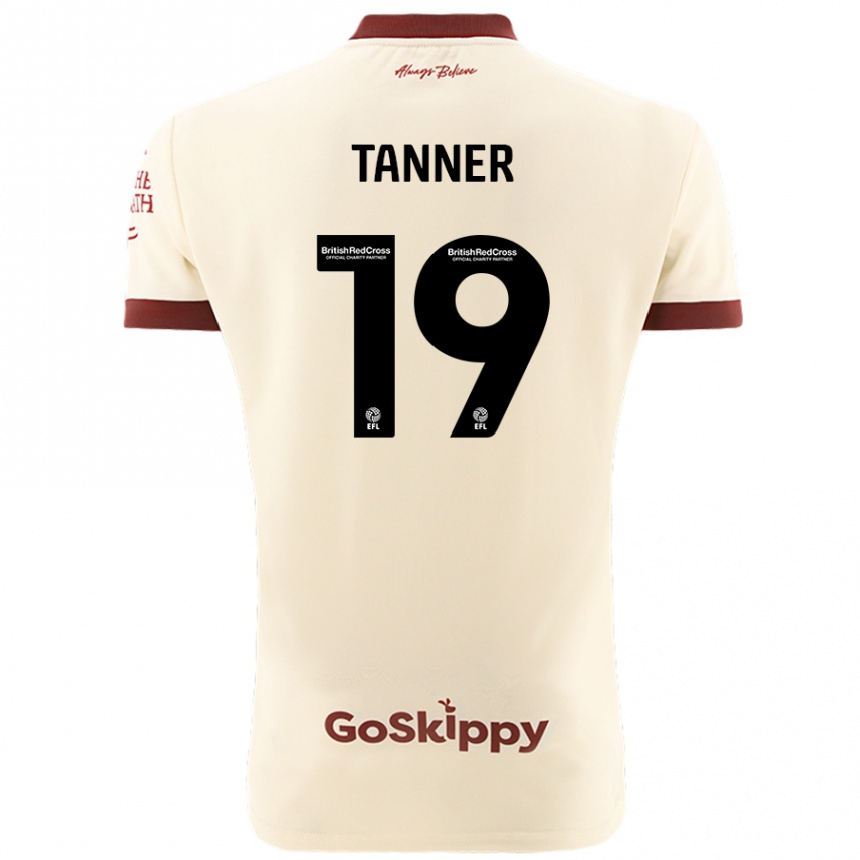 Women Football George Tanner #19 Cream White Away Jersey 2024/25 T-Shirt Nz