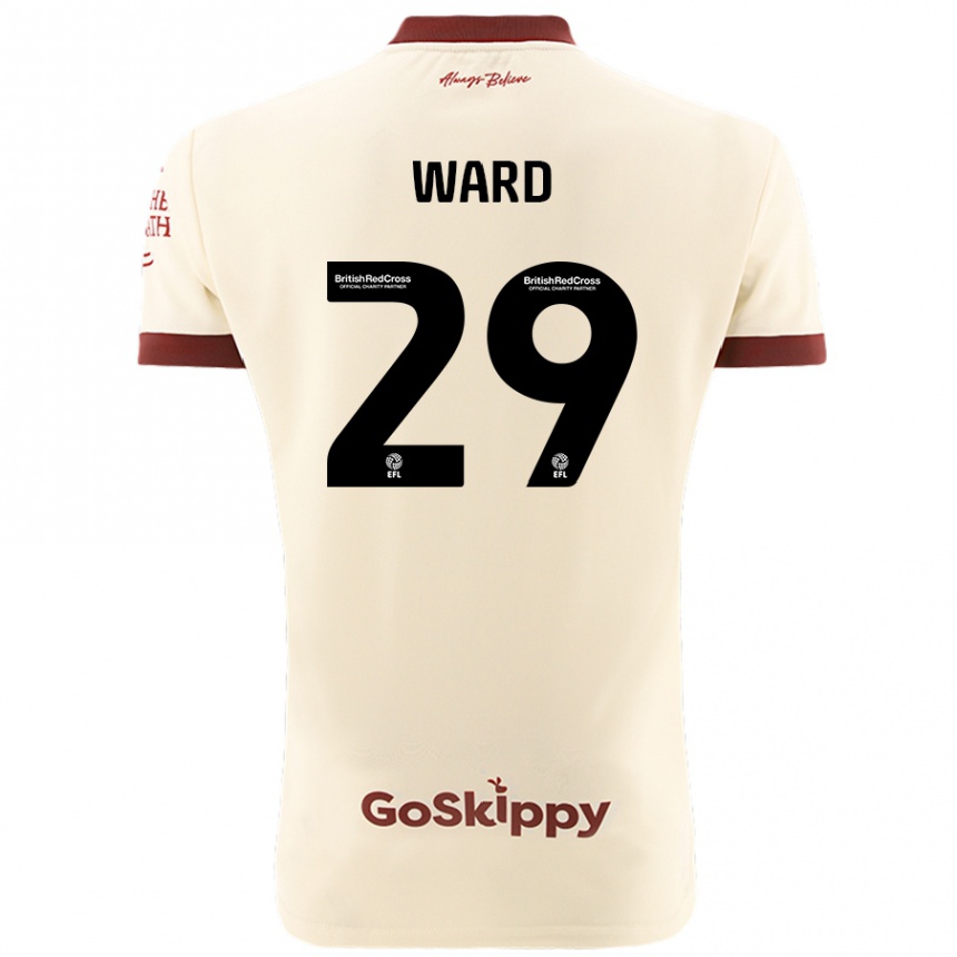 Women Football Mari Ward #29 Cream White Away Jersey 2024/25 T-Shirt Nz