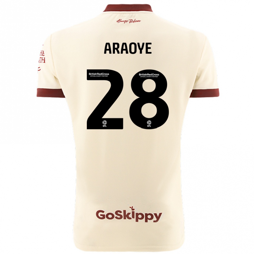 Women Football Raphael Araoye #28 Cream White Away Jersey 2024/25 T-Shirt Nz