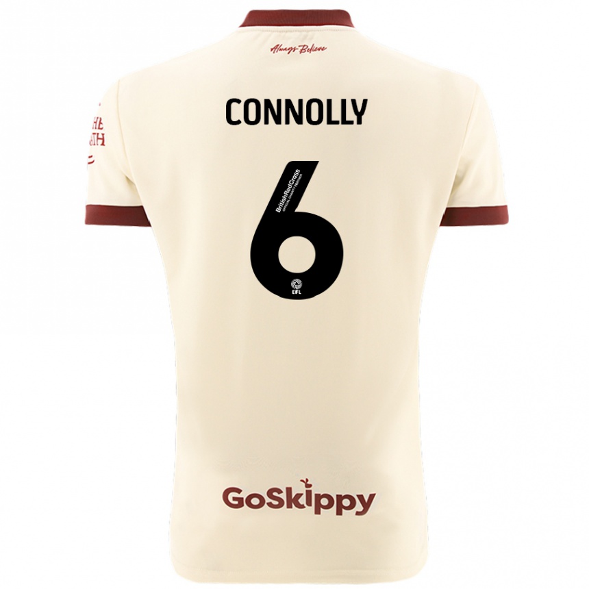 Women Football Megan Connolly #6 Cream White Away Jersey 2024/25 T-Shirt Nz