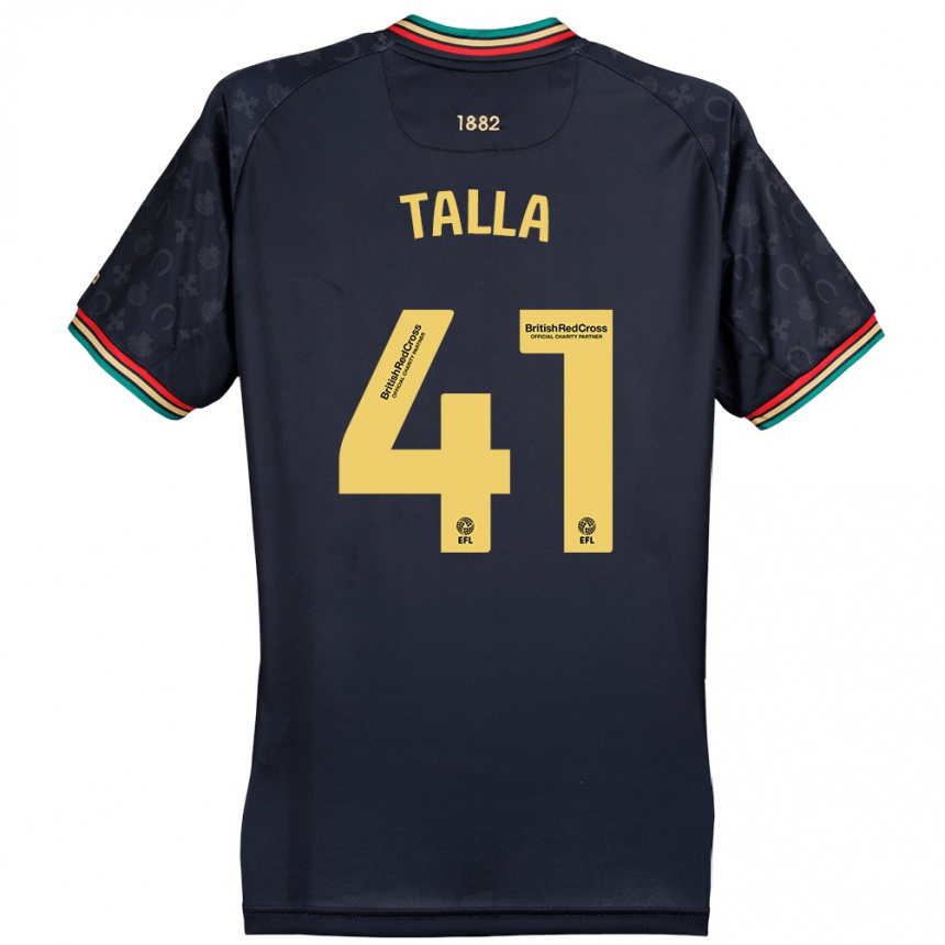 Women Football Lorent Talla #41 Dark Navy Blue Away Jersey 2024/25 T-Shirt Nz