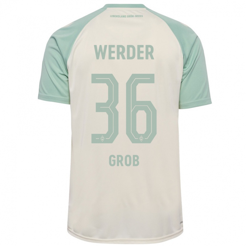 Women Football Christian Groß #36 Off-White Light Green Away Jersey 2024/25 T-Shirt Nz