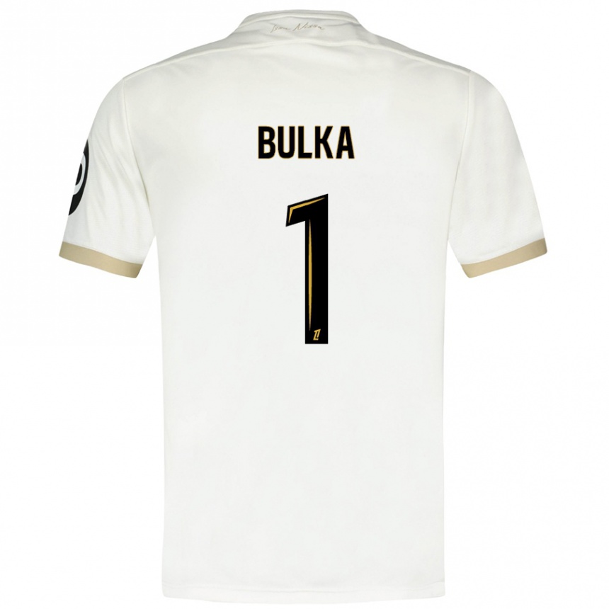 Women Football Marcin Bulka #1 White Gold Away Jersey 2024/25 T-Shirt Nz