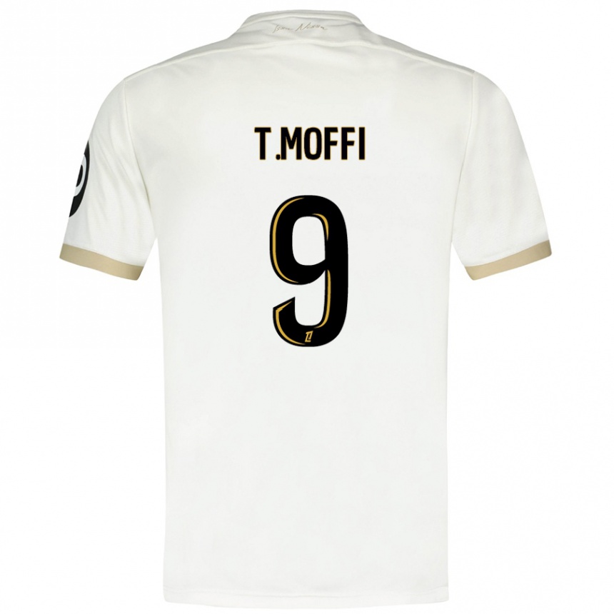 Women Football Terem Moffi #9 White Gold Away Jersey 2024/25 T-Shirt Nz