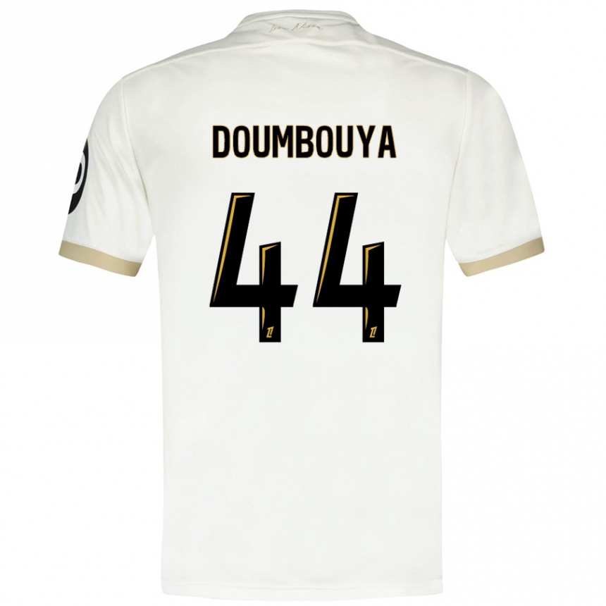 Women Football Amidou Doumbouya #44 White Gold Away Jersey 2024/25 T-Shirt Nz