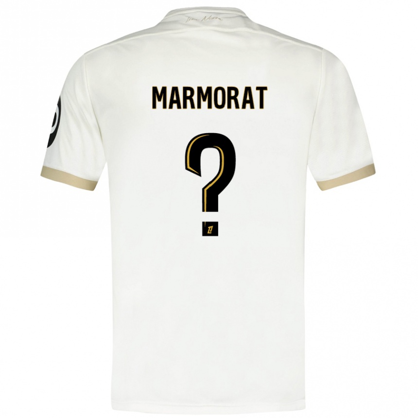 Women Football Mathéo Marmorat #0 White Gold Away Jersey 2024/25 T-Shirt Nz