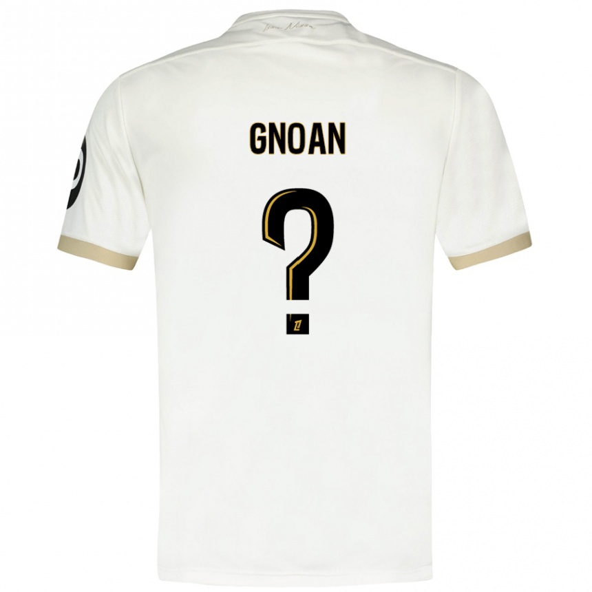 Women Football Ebroni Gnoan #0 White Gold Away Jersey 2024/25 T-Shirt Nz