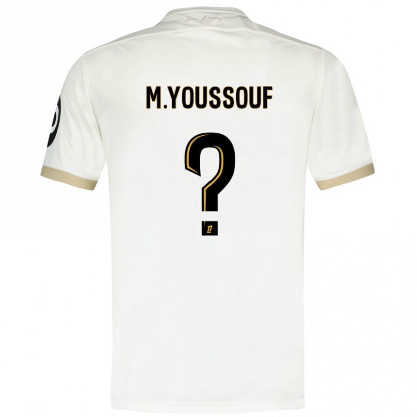 Women Football Mousslim Youssouf #0 White Gold Away Jersey 2024/25 T-Shirt Nz