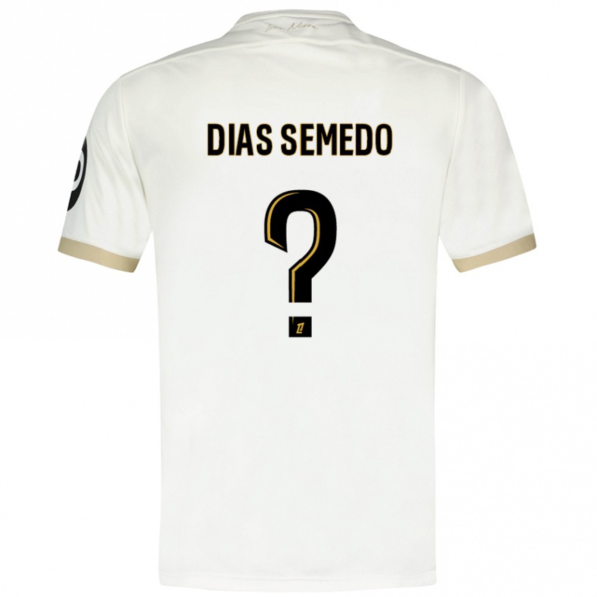 Women Football Samuel Dias Semedo #0 White Gold Away Jersey 2024/25 T-Shirt Nz