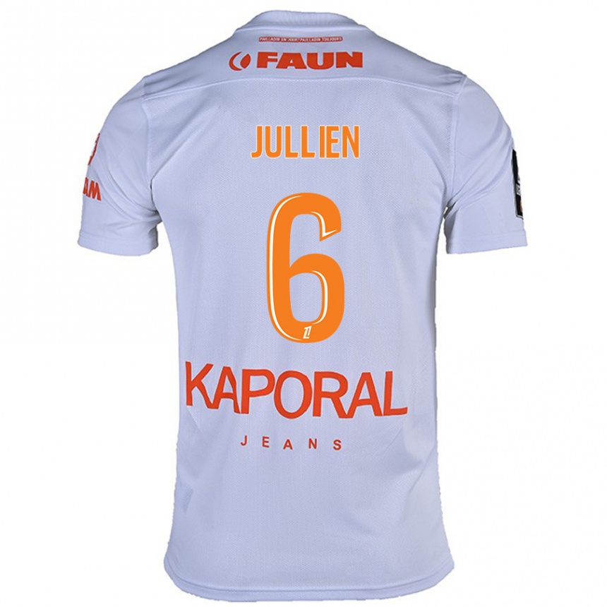 Women Football Christopher Jullien #6 White Away Jersey 2024/25 T-Shirt Nz