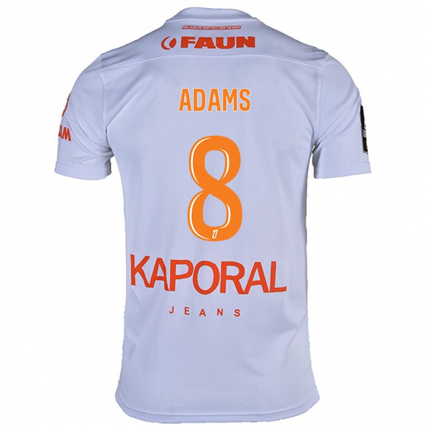 Women Football Akor Adams #8 White Away Jersey 2024/25 T-Shirt Nz