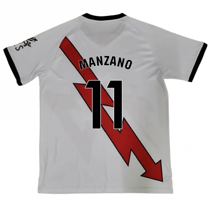 Women Football Sergio Manzano #11 Red Away Jersey 2024/25 T-Shirt Nz