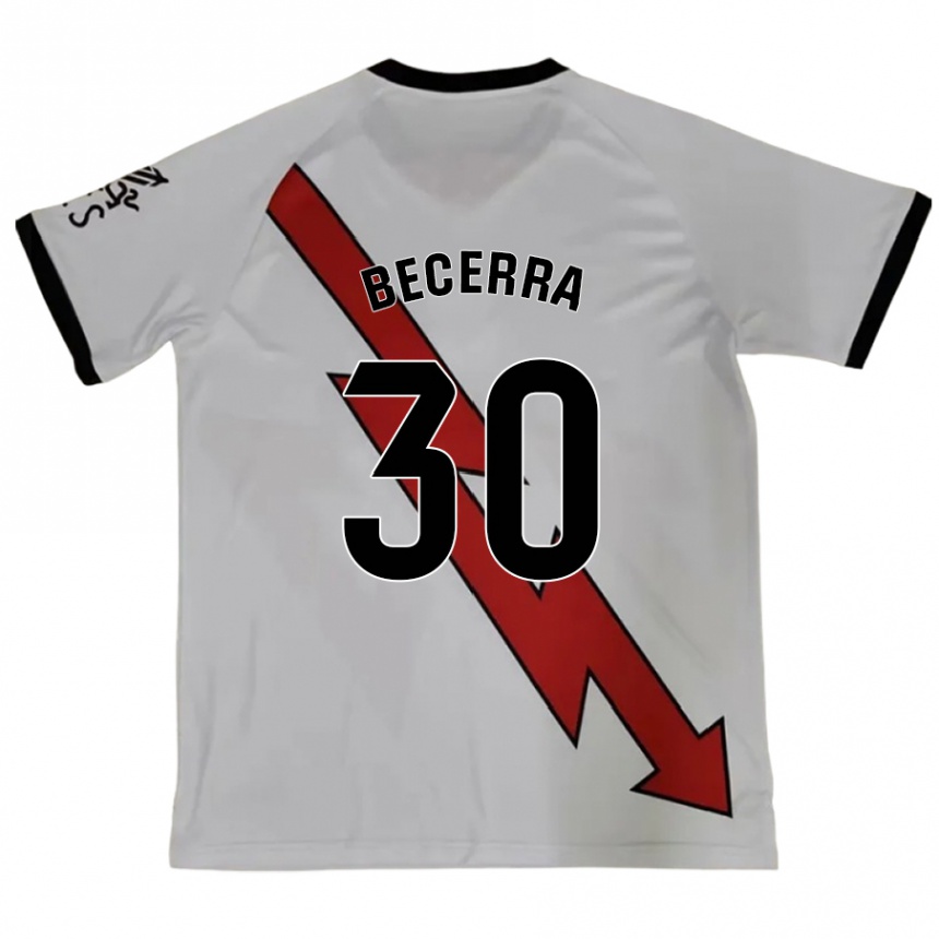 Women Football Samuel Becerra #30 Red Away Jersey 2024/25 T-Shirt Nz