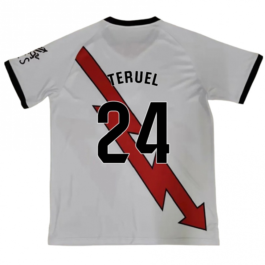 Women Football Laura Teruel Montero #24 Red Away Jersey 2024/25 T-Shirt Nz