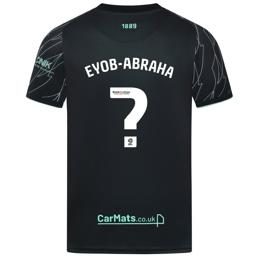 Women Football Siem Eyob-Abraha #0 Black Green Away Jersey 2024/25 T-Shirt Nz