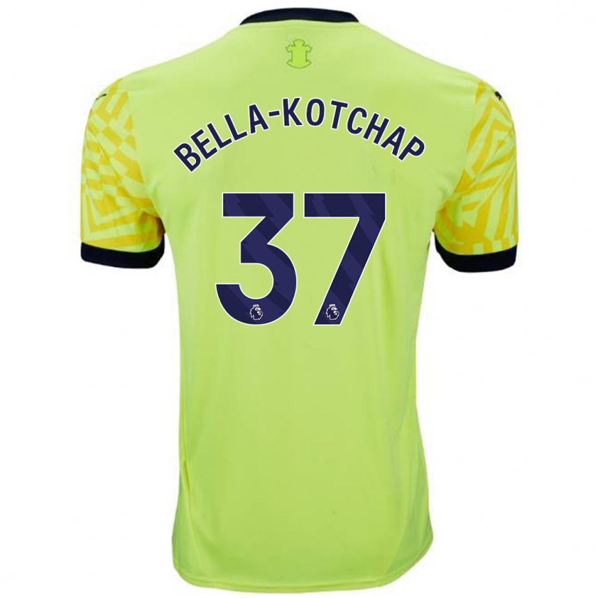 Women Football Armel Bella-Kotchap #37 Yellow Away Jersey 2024/25 T-Shirt Nz